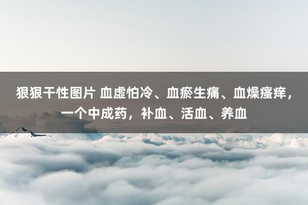 狠狠干性图片 血虚怕冷、血瘀生痛、血燥瘙痒，一个中成药，补血、活血、养血